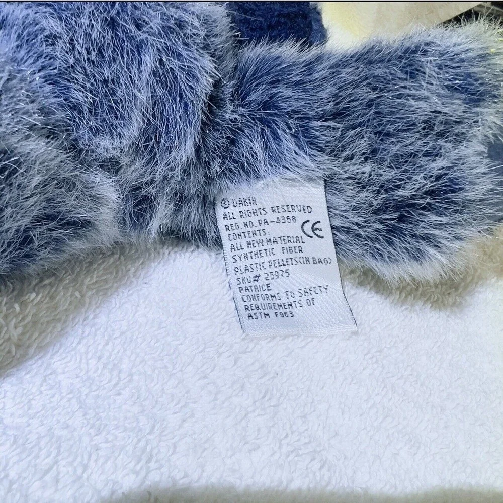 Dakin Bear Plush VTG 2000 Baby Patrice Blue‎ Grey Stuffed Animal 10” Sweater